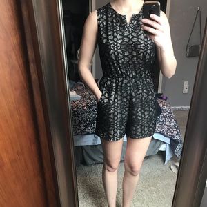 Black lace romper